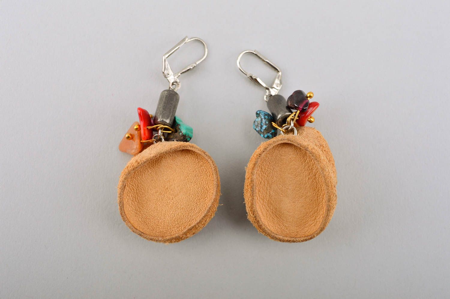 Unique earrings handcrafted jewelry leather goods women accessories cool gifts photo 3