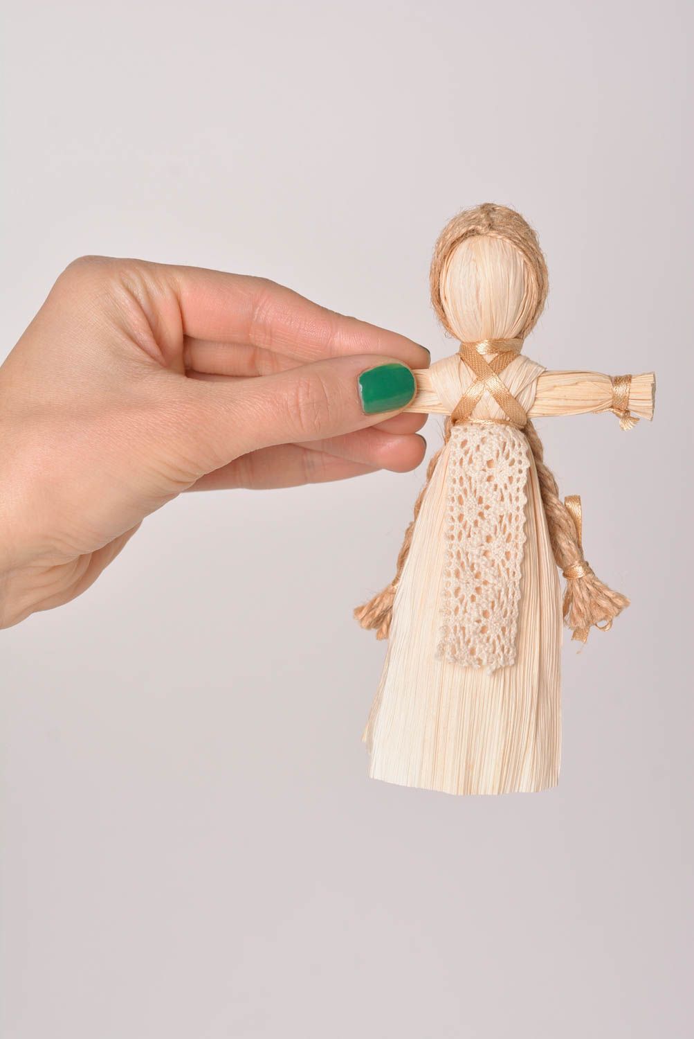 Игрушка из соломы хэнд мэйд славянский оберег кукла из соломы Панночка фото 2