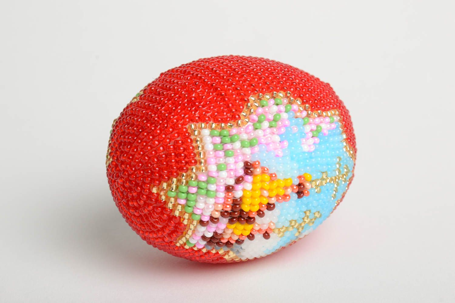 Huevo artesanal original y pintado elemento decorativo regalo para Pascua foto 4