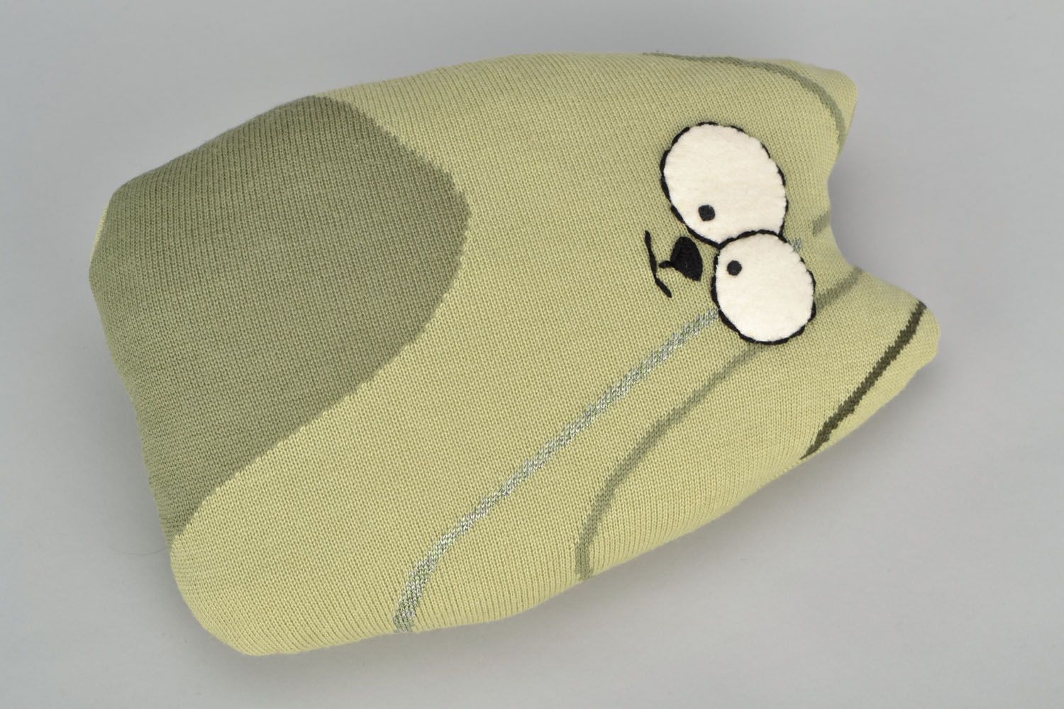 Игрушка подушка Зеленый кот фото 2