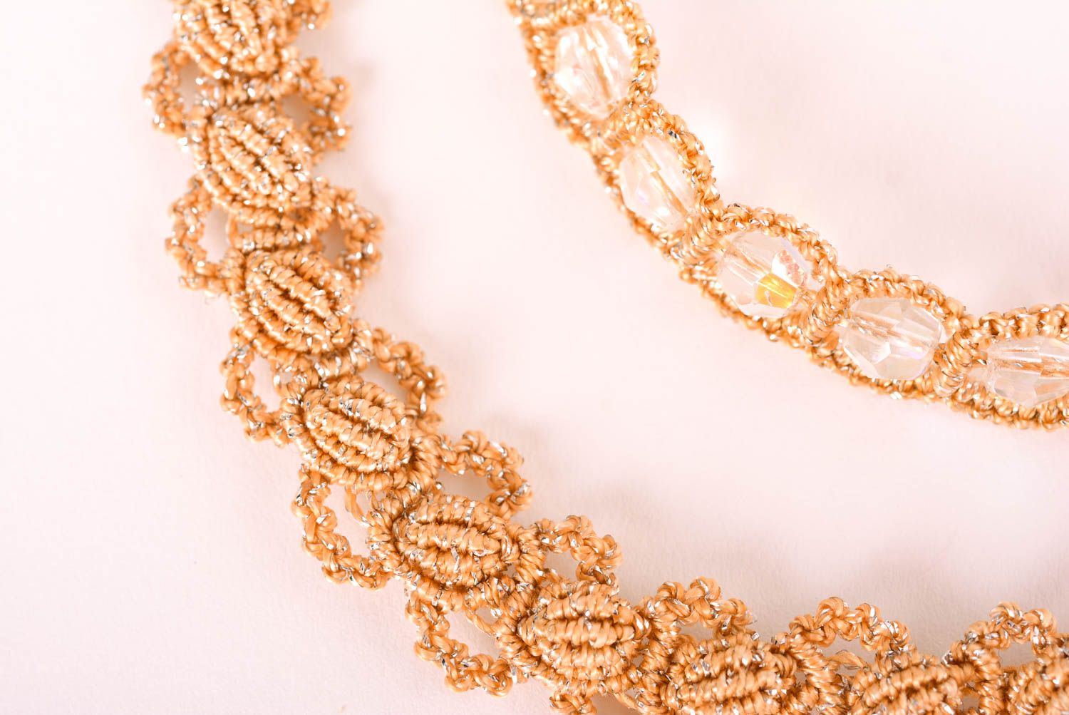 Handmade textile necklace design woven thread necklace  beautiful jewellery photo 2