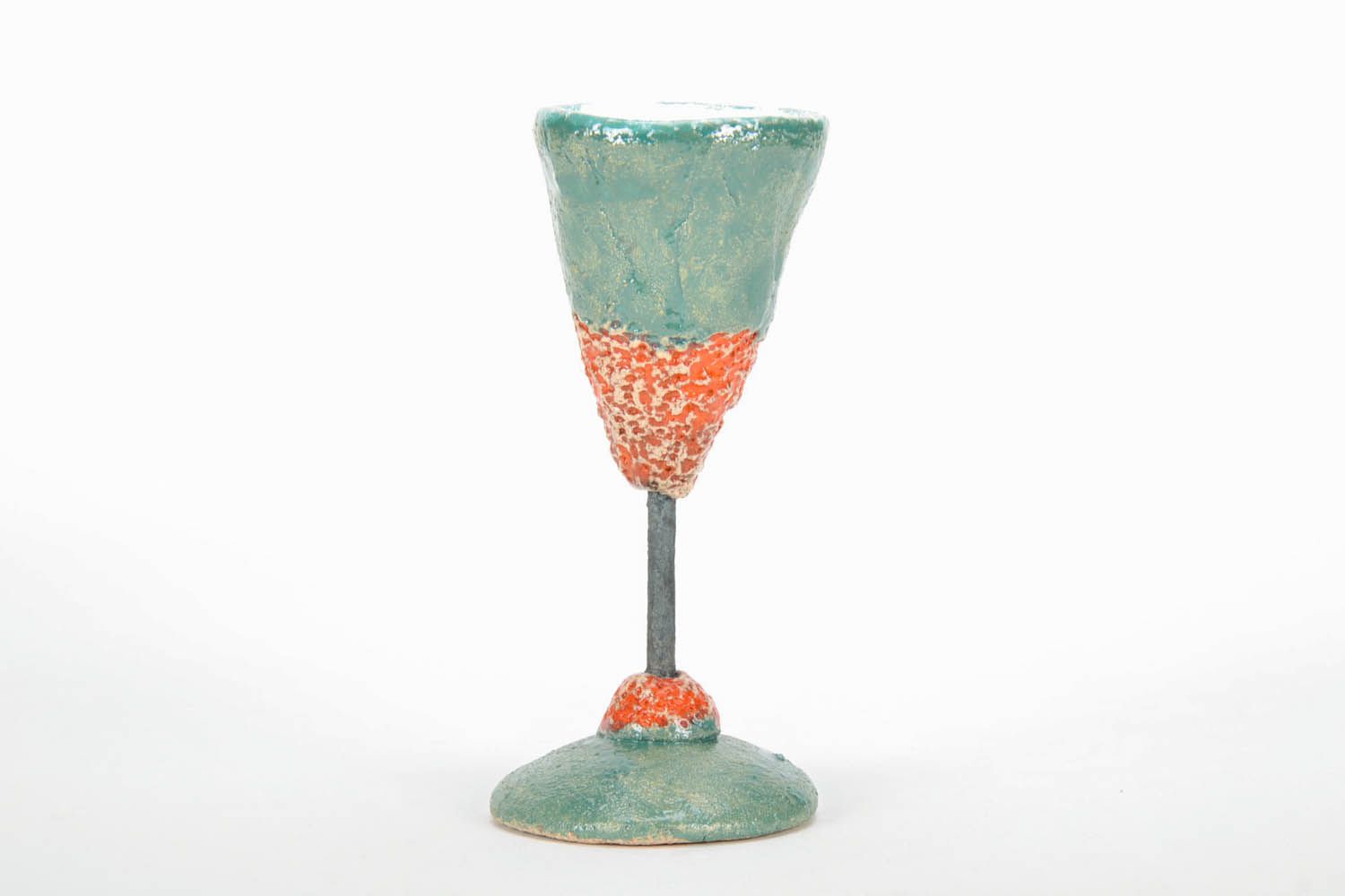 Bright color ceramic wine glass  photo 2