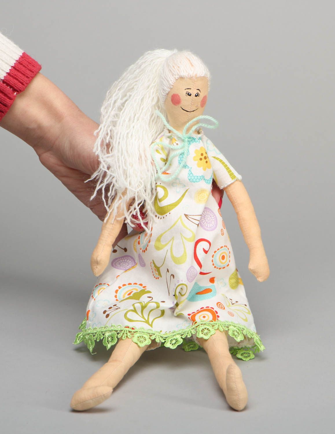Тканевая кукла ручной работы из бязи Беременная фото 4