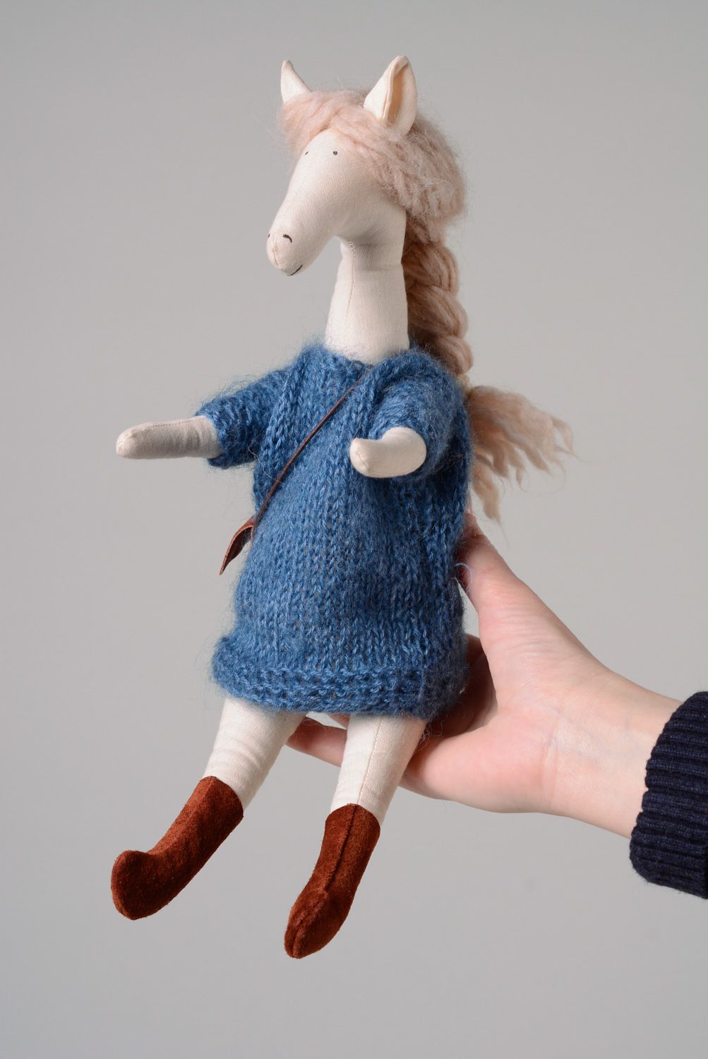 Handmade soft textile toy horse photo 3