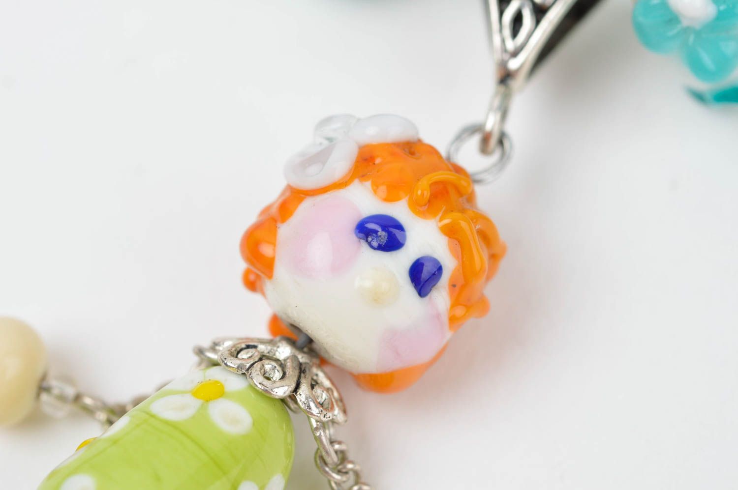 Handmade lampwork pendant present for children glass pendant fashion jewelry photo 4