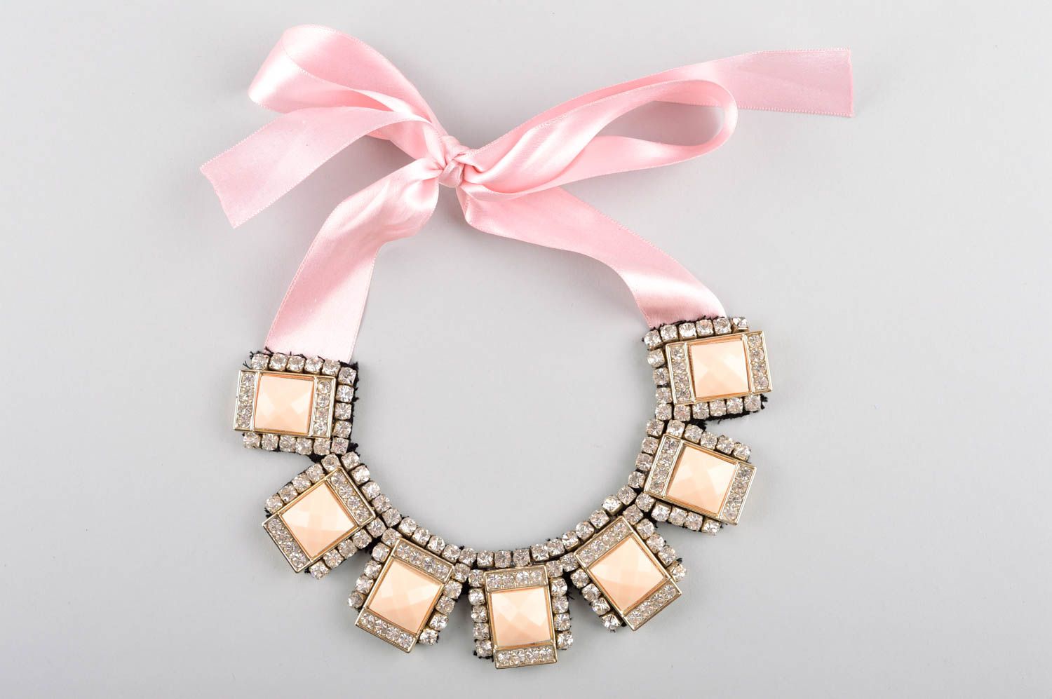 Handmade stylish jewelry elite designer accessories feminine unusual necklace photo 2