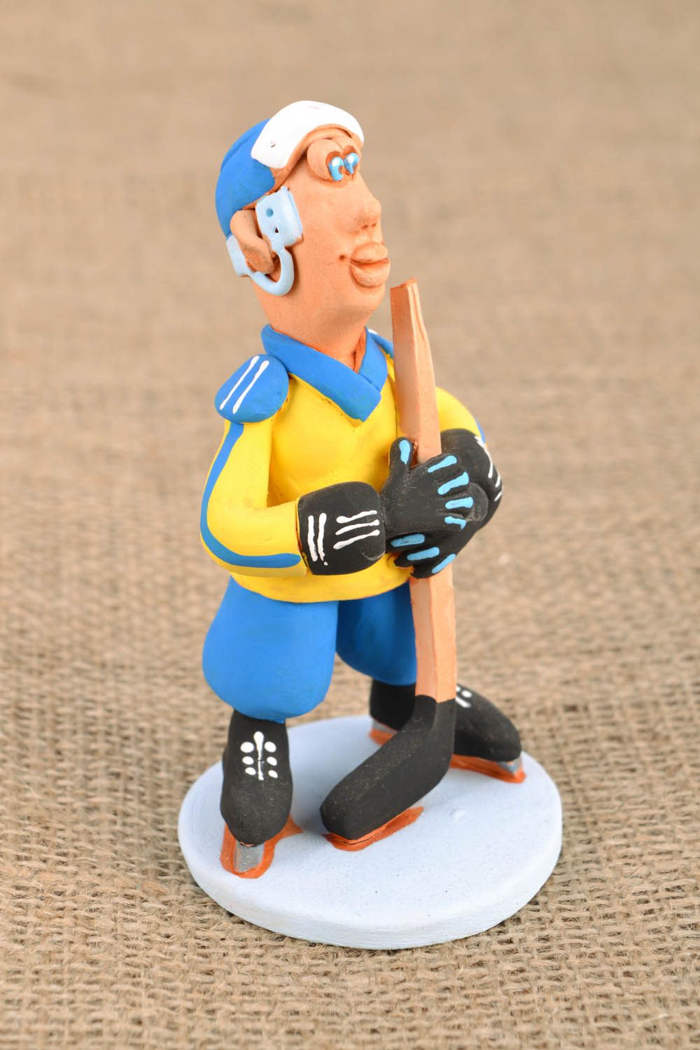 Homemade unusual figurine Hockey Player photo 1