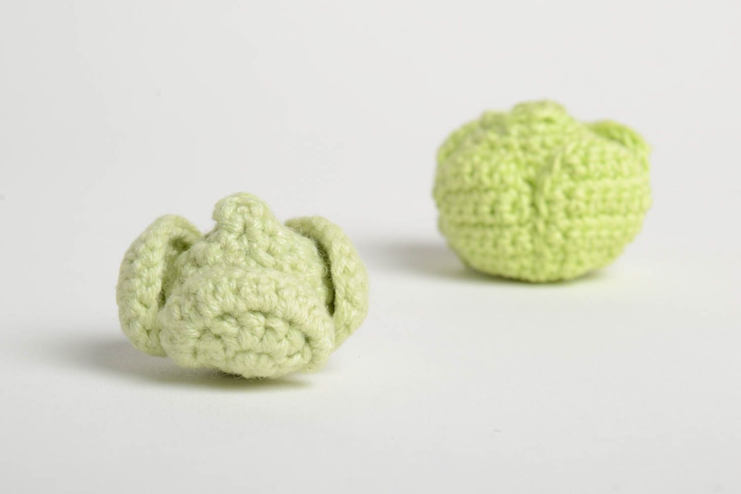 Handmade designer crocheted cabbages toy unique soft kitchen interior decoration photo 3
