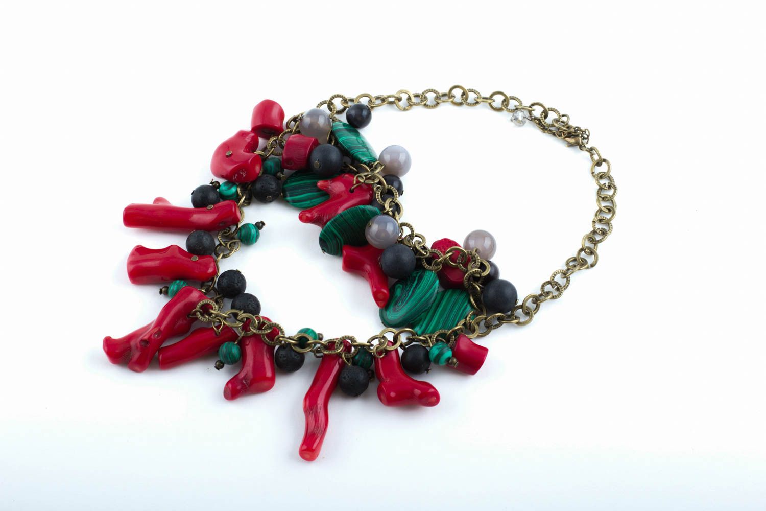 Handmade trendy necklace bright stylish massive necklace elegant jewelry photo 4