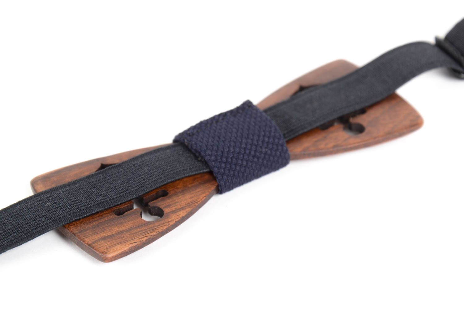 Herren Fliege handmade Geschenk für Mann Fliege Krawatte Holz Accessoire blau foto 5