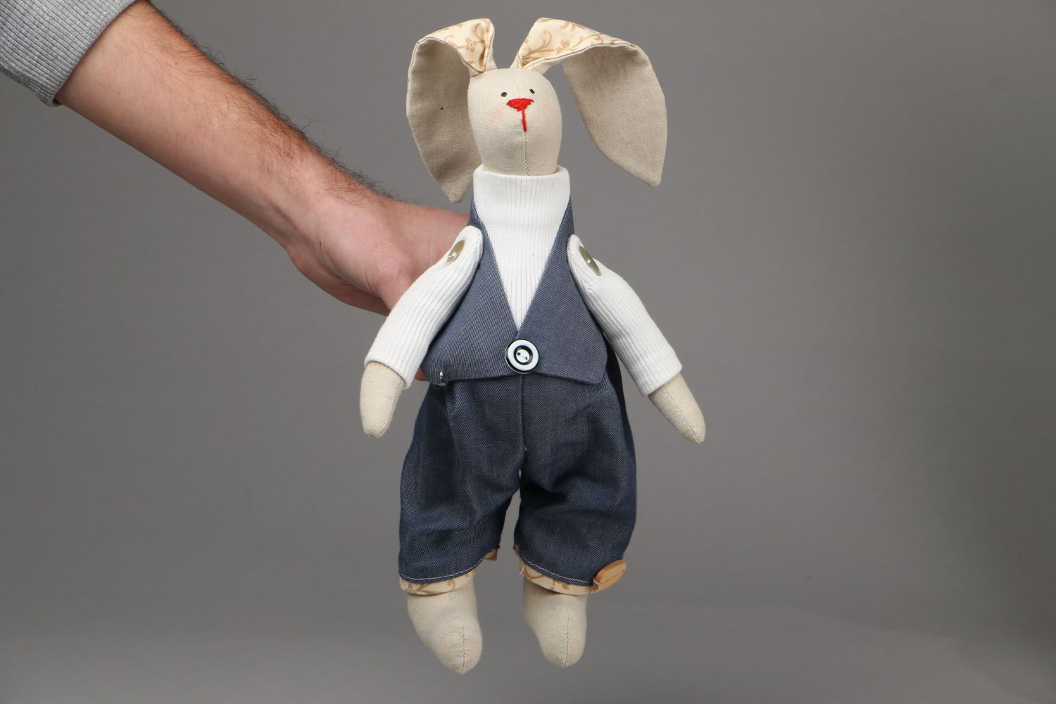 Мягкая игрушка Кролик-пузатик фото 4