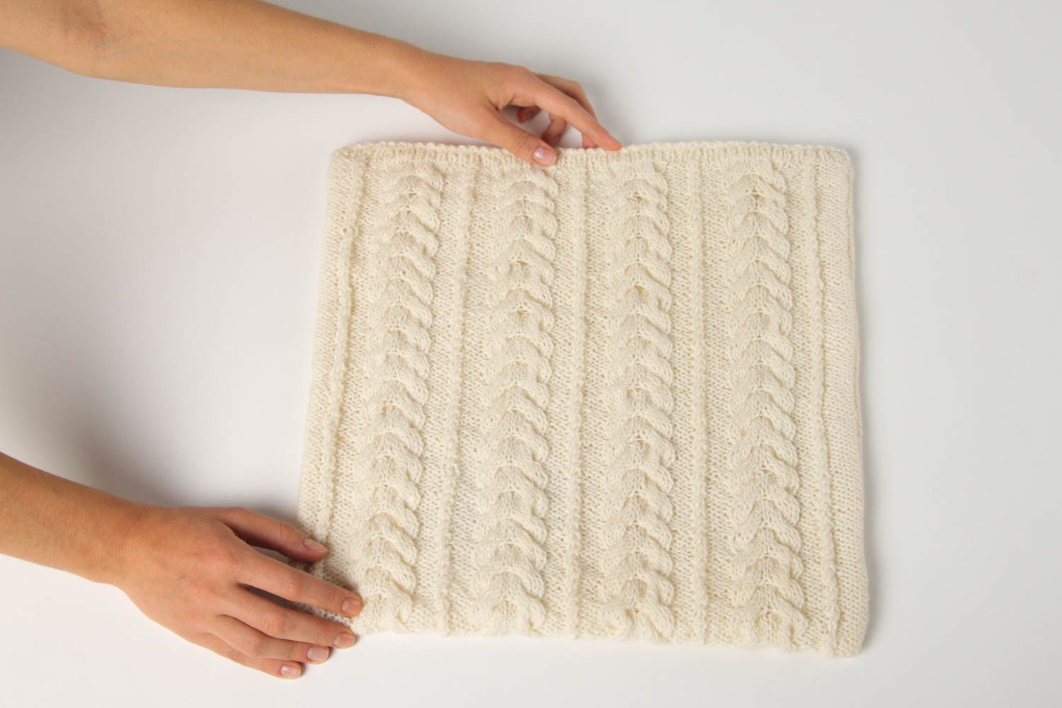 Woolen pillowcase decorative knitted element designer home cushion decoration photo 2