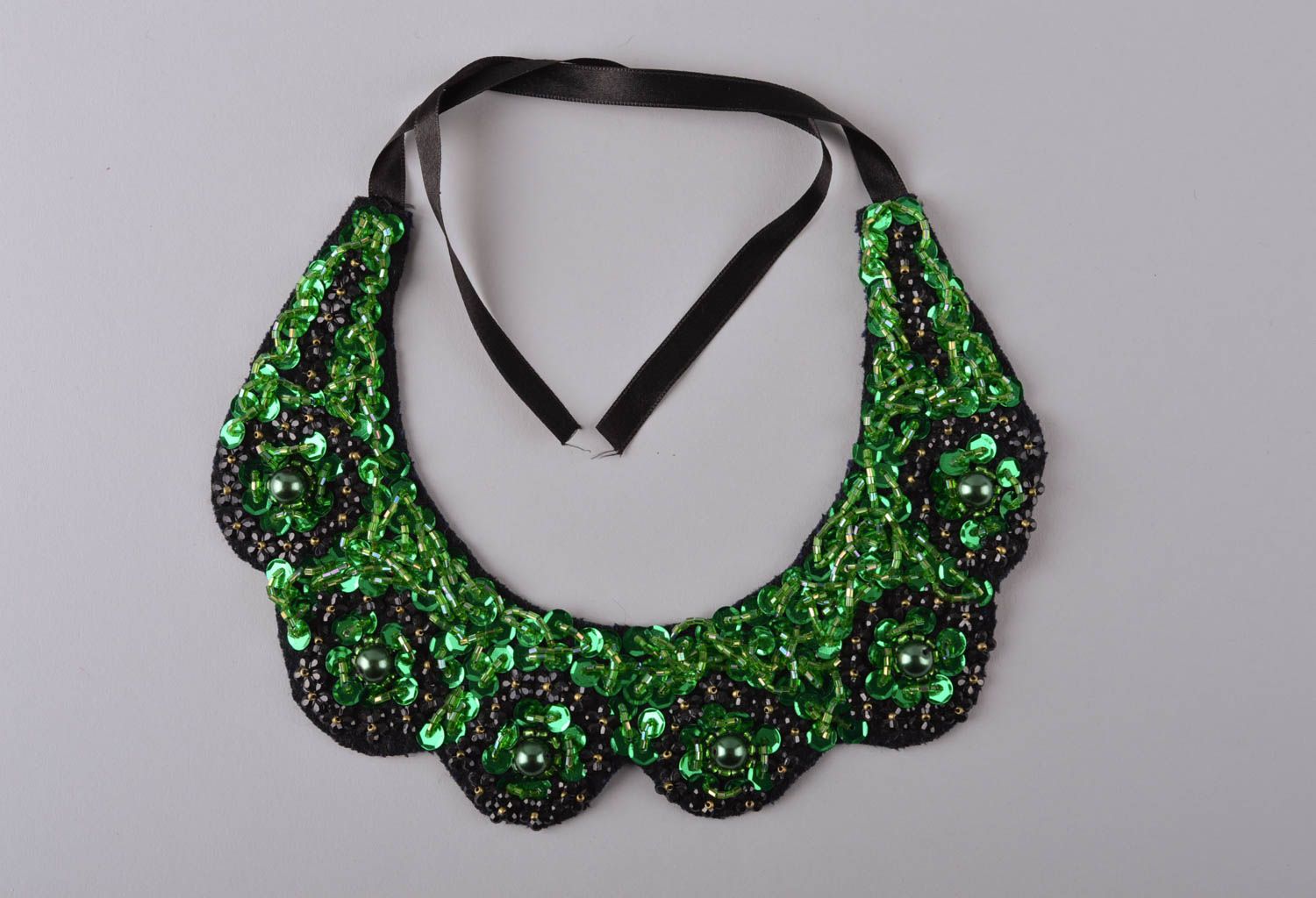 Handmade Schmuck Halskette abnehmbarer Kragen Accessoire für Frauen grün foto 2