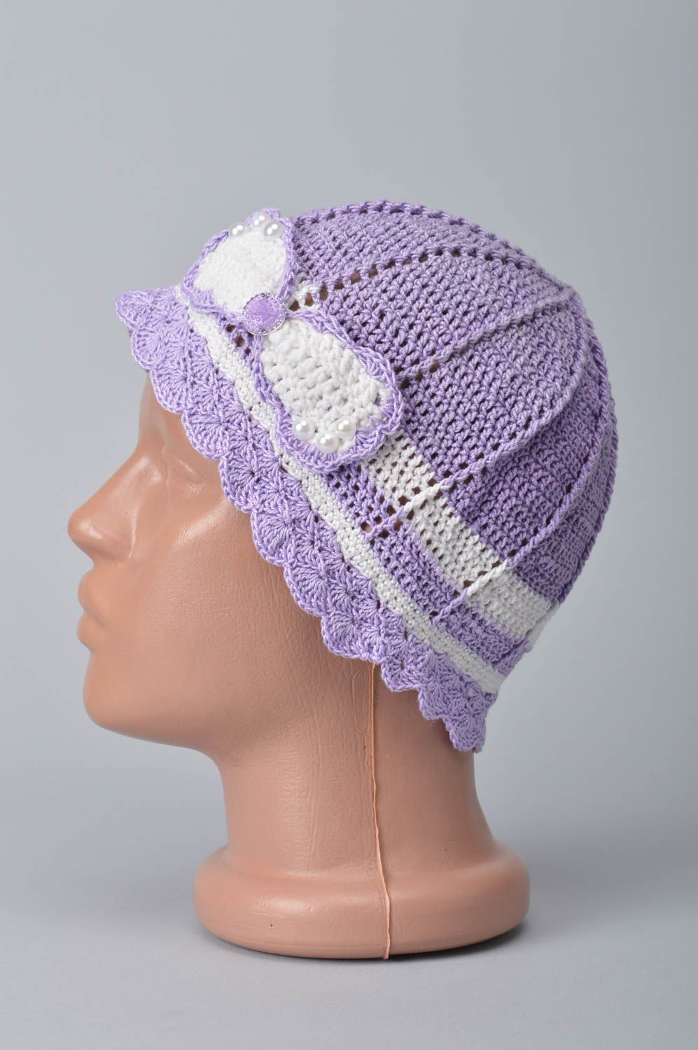 Unusual handmade crochet hat designs cute hats designer accessories for girls photo 3