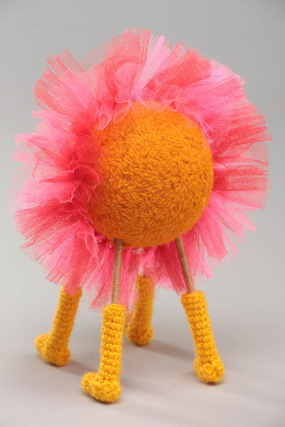 Jouet mou brebis ballerine orange en tutu rose fait main décoratif amusant photo 4