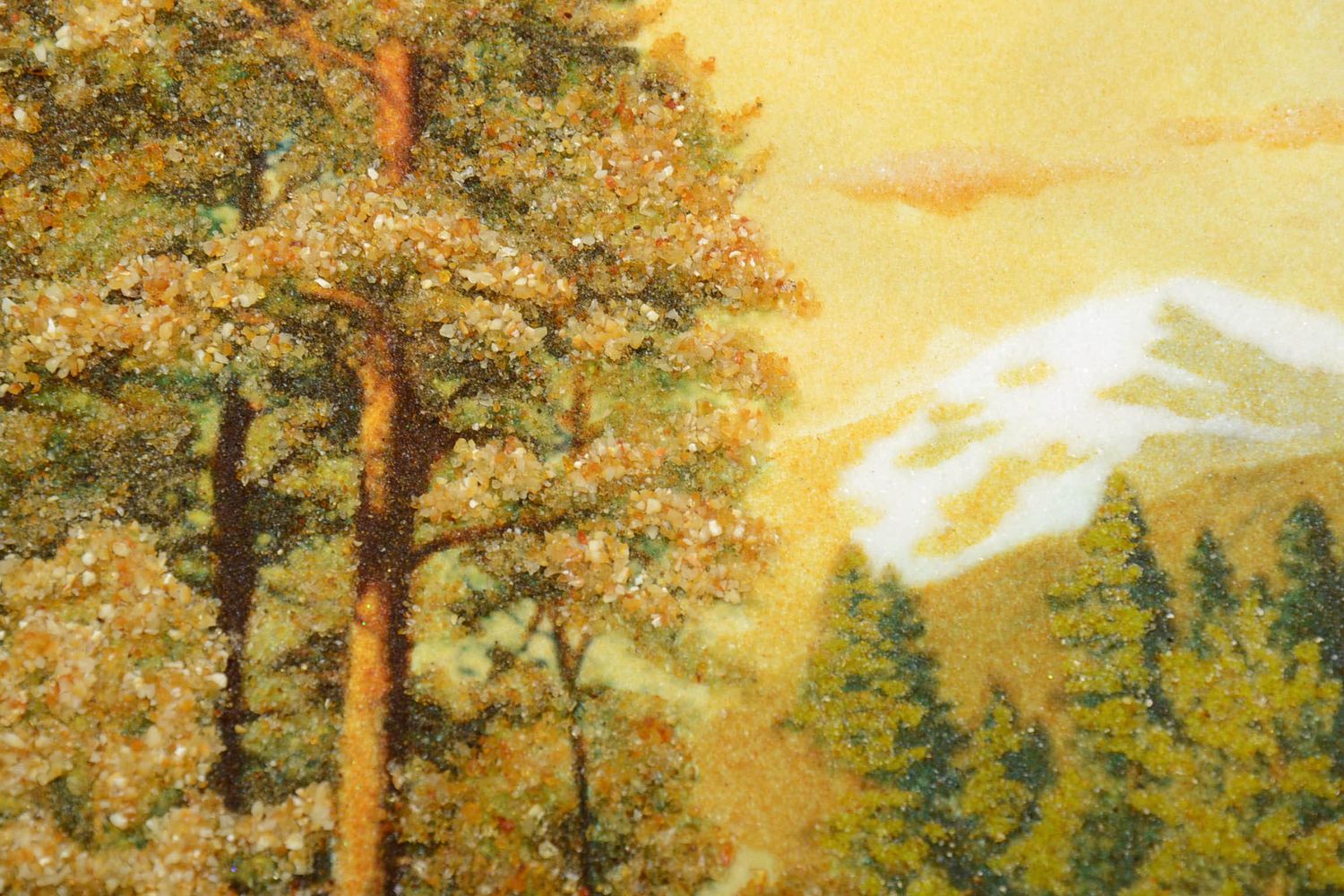 Amber decorated wall painting Mountain Landscape photo 3