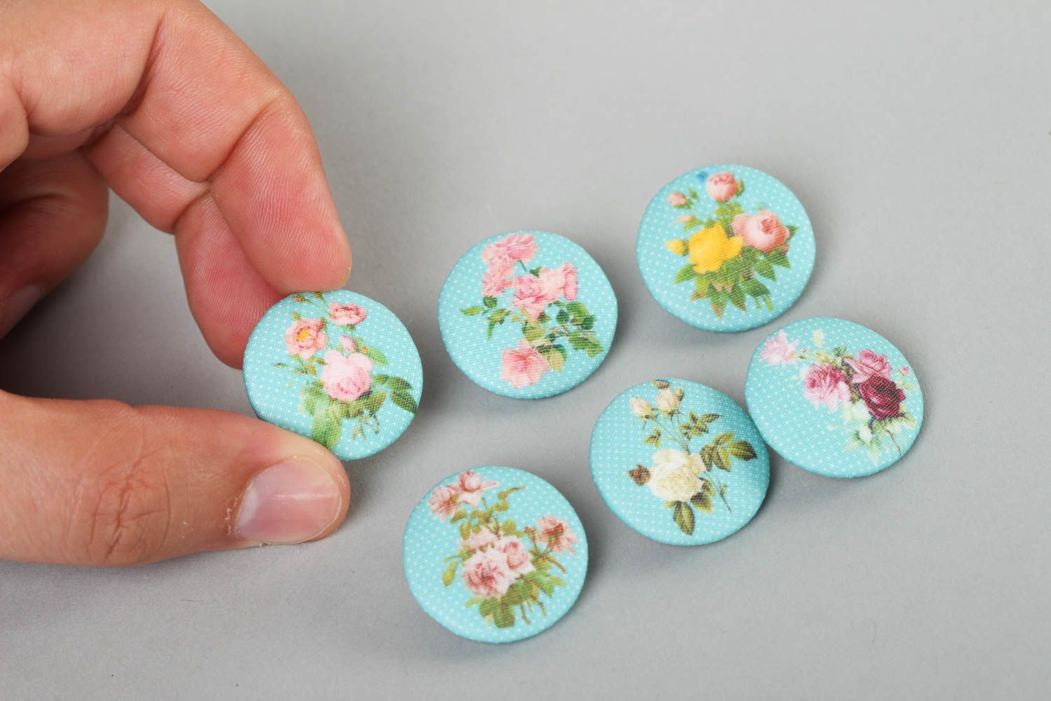 Fittings for clothes 6 handmade buttons needlework supplies sewing accessories photo 5