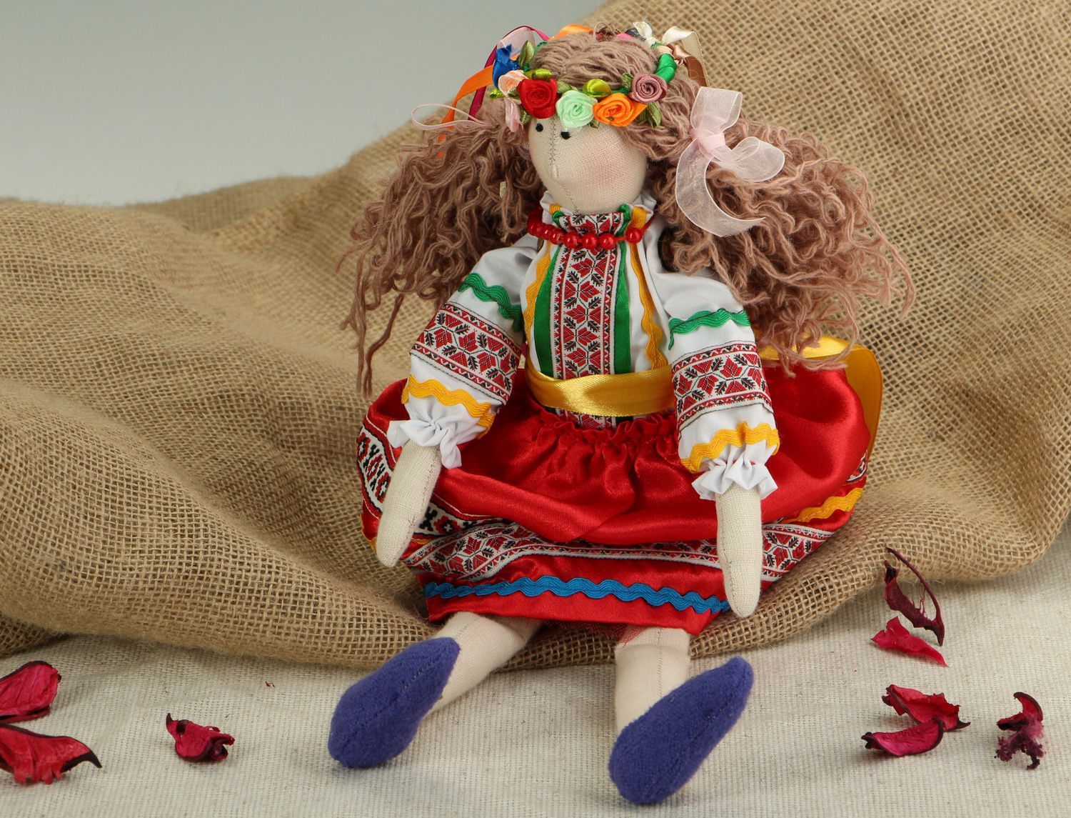 Handmade flax doll photo 5