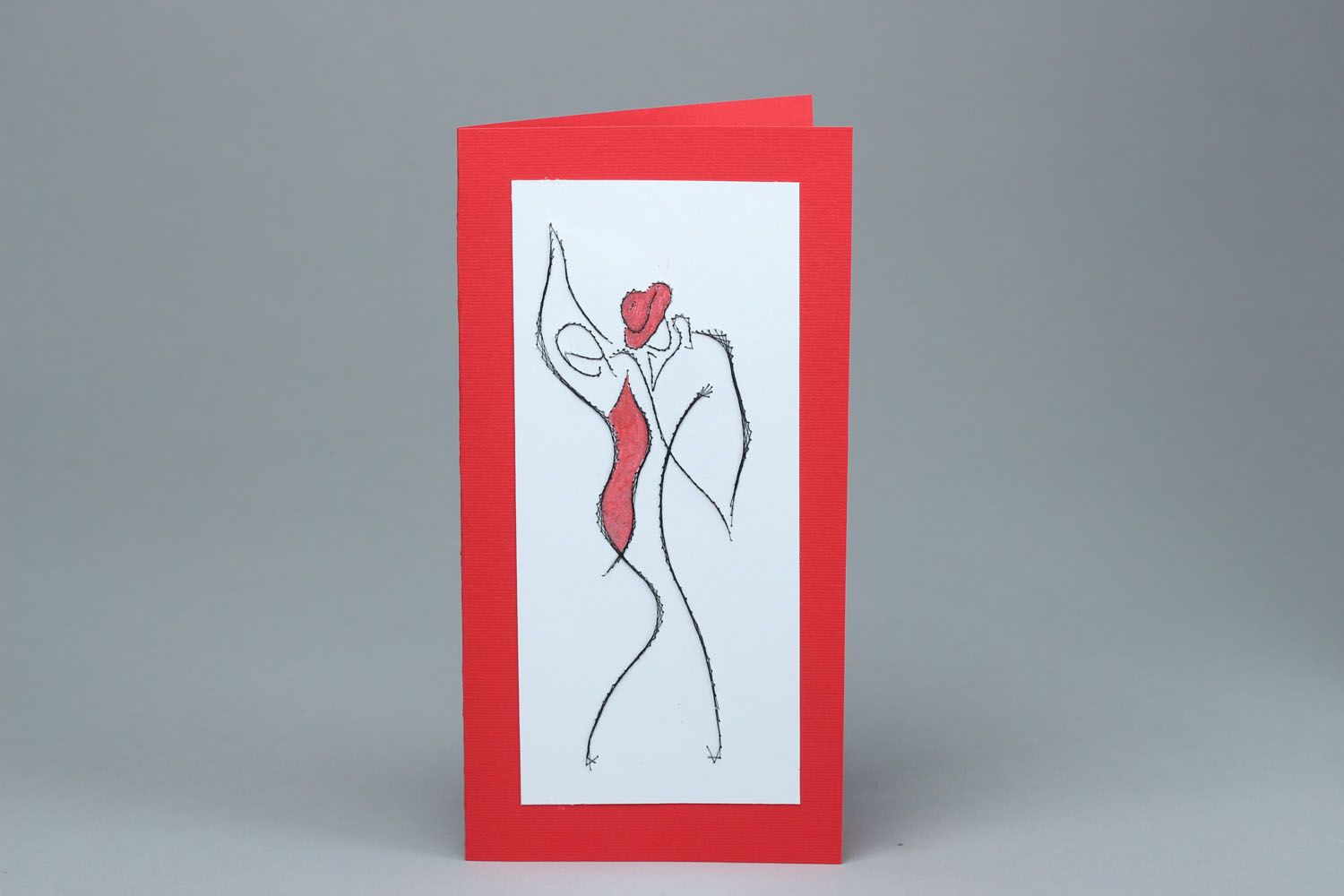 Cartão para felicitações artesanal Tango foto 1