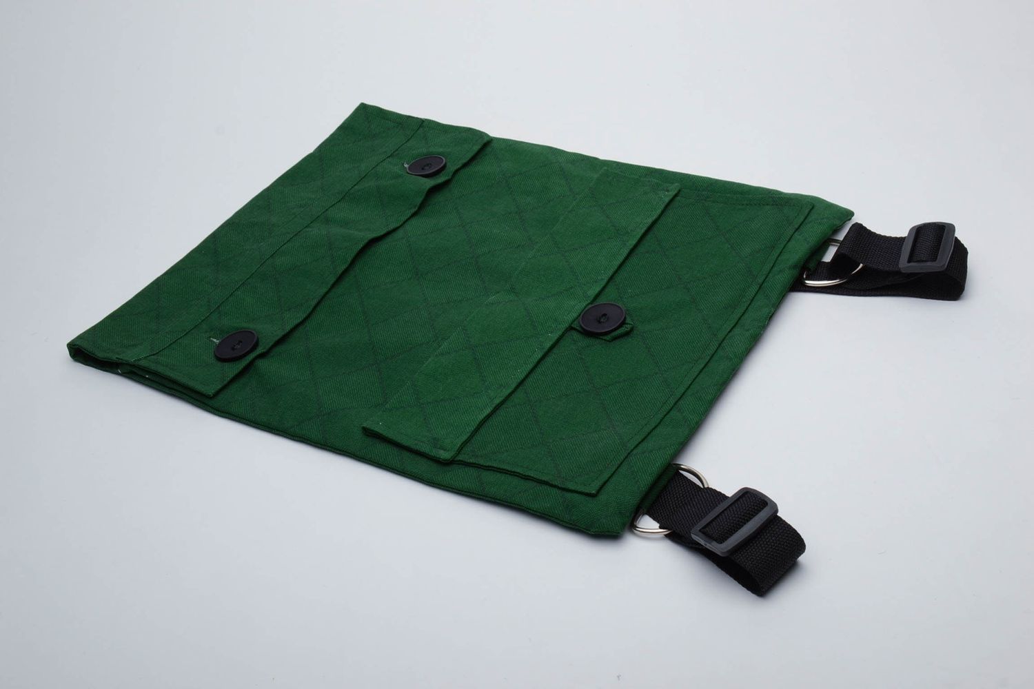 Grüner Rucksack aus Stoff foto 2