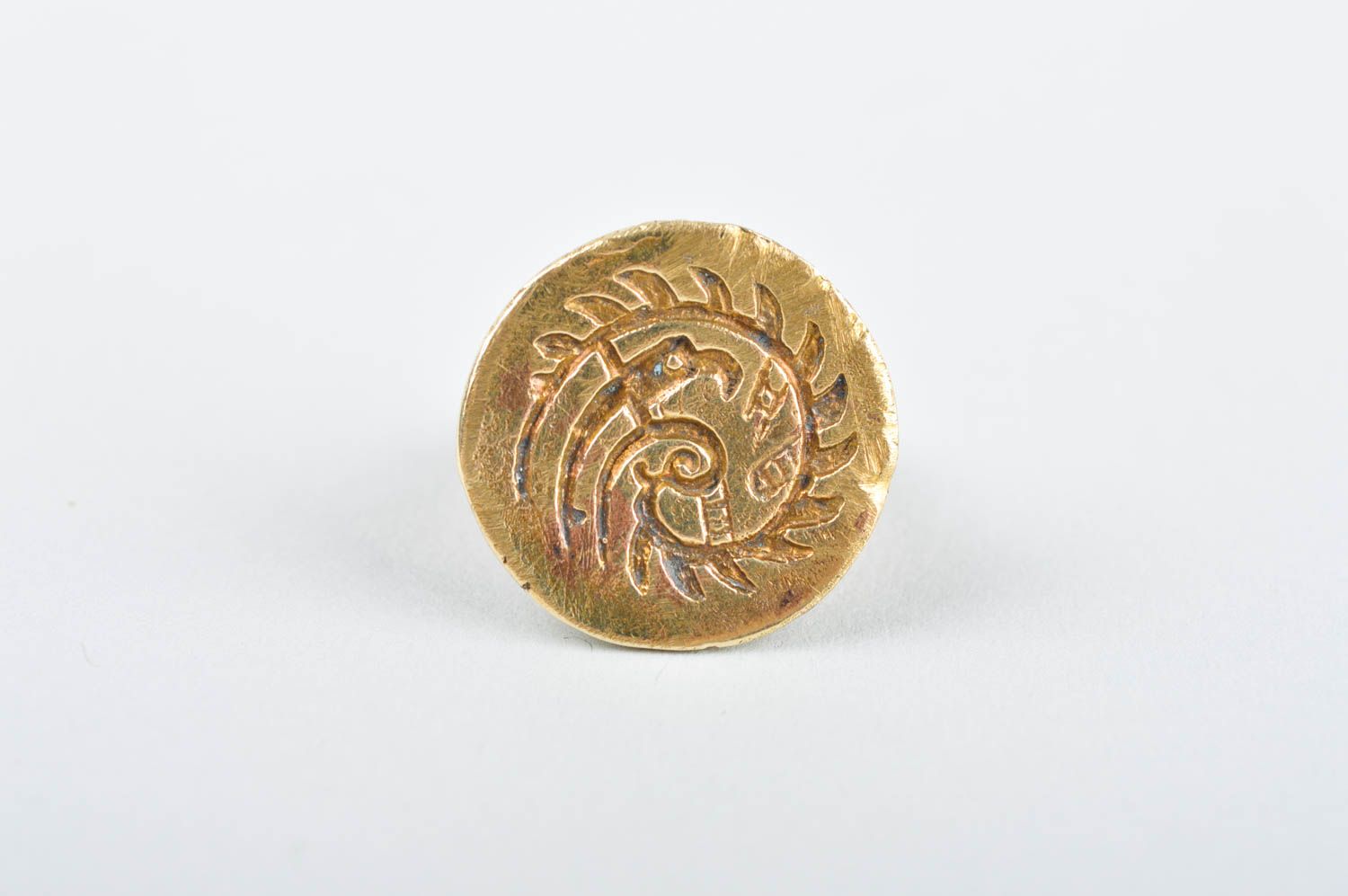 Кольцо ручной работы кольцо из латуни оригинальное металлическое украшение фото 3