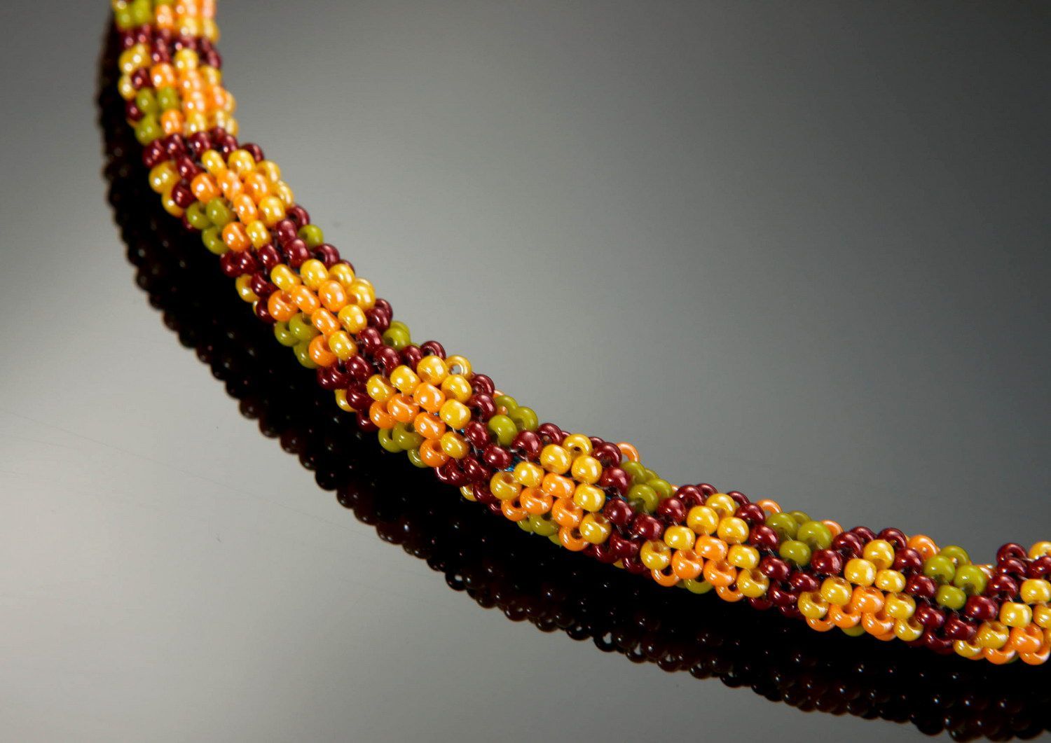 Necklace made of czech beads Snake photo 4