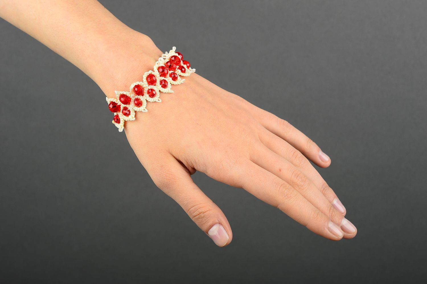 Handmade tatting bracelet designer accessories stylish accessories for women  photo 1