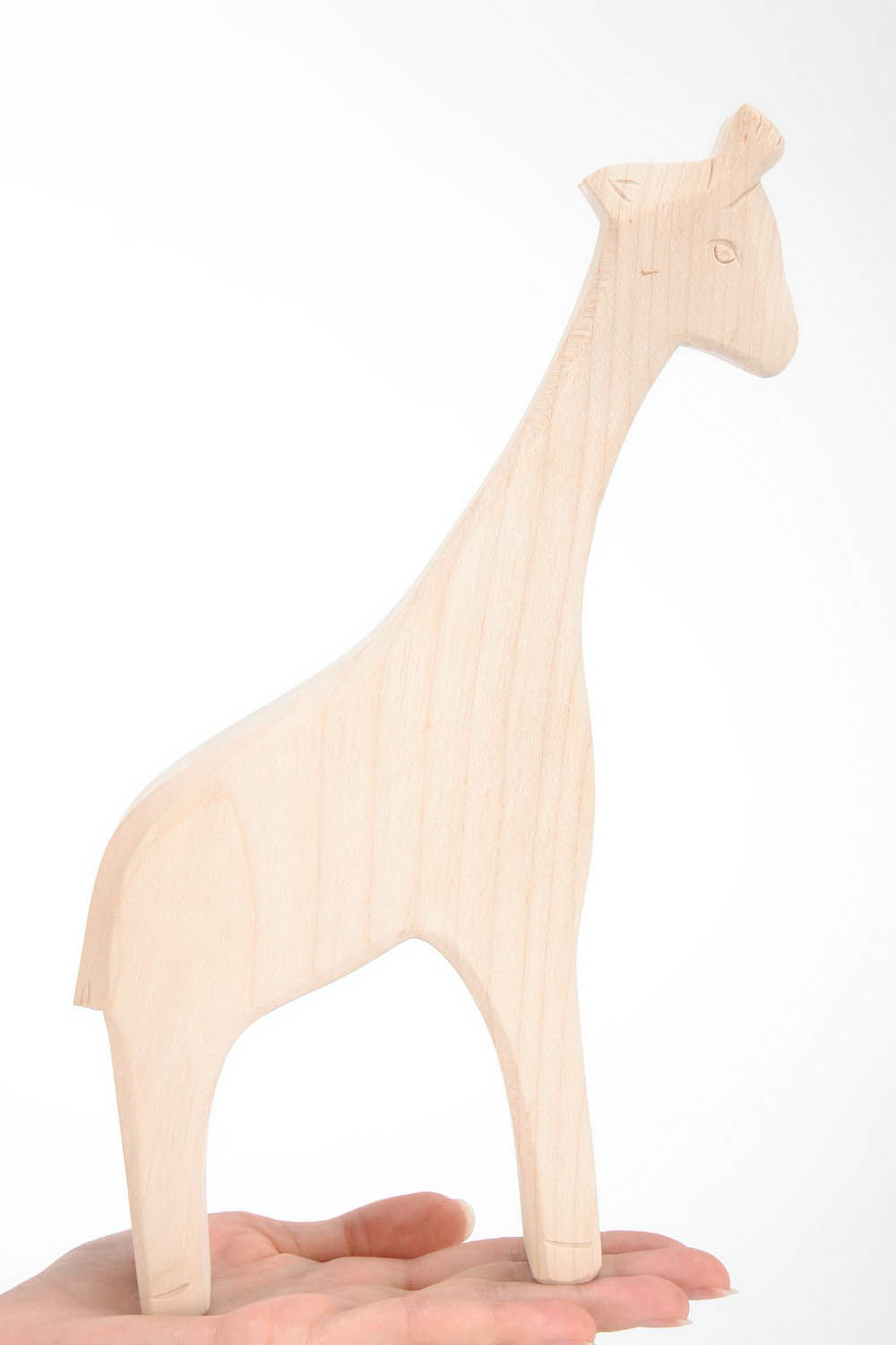 Handmade kleine Figur Hhaus Deko Figur zum Bemalen Holz Rohling Giraffe foto 4