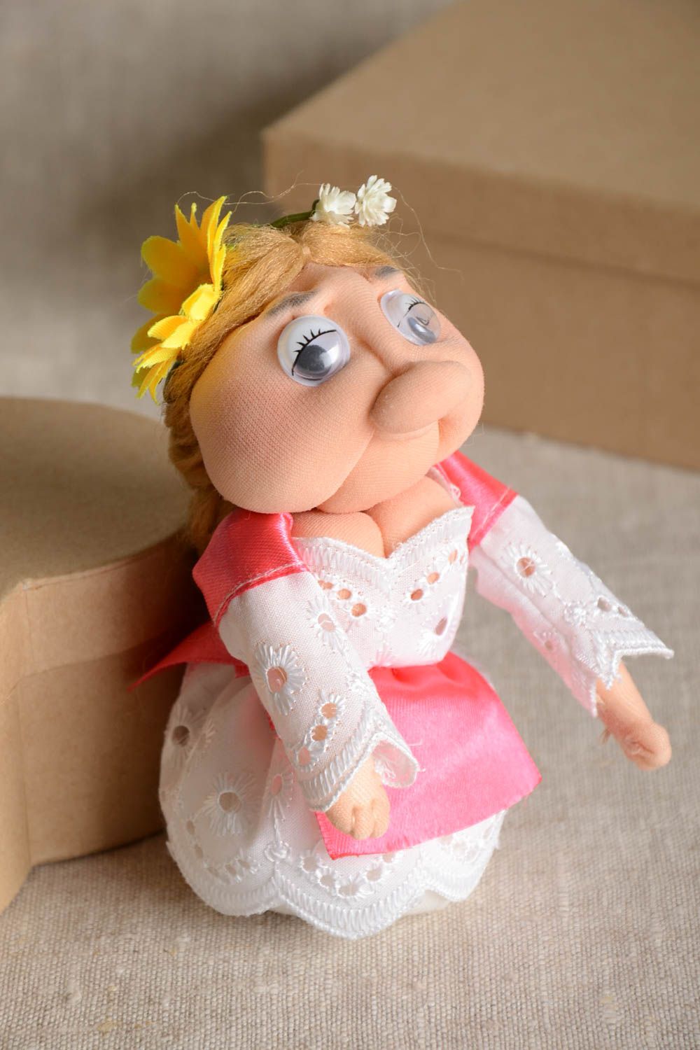 Авторская кукла игрушка ручной работы тряпичная кукла деревенская красавица фото 1