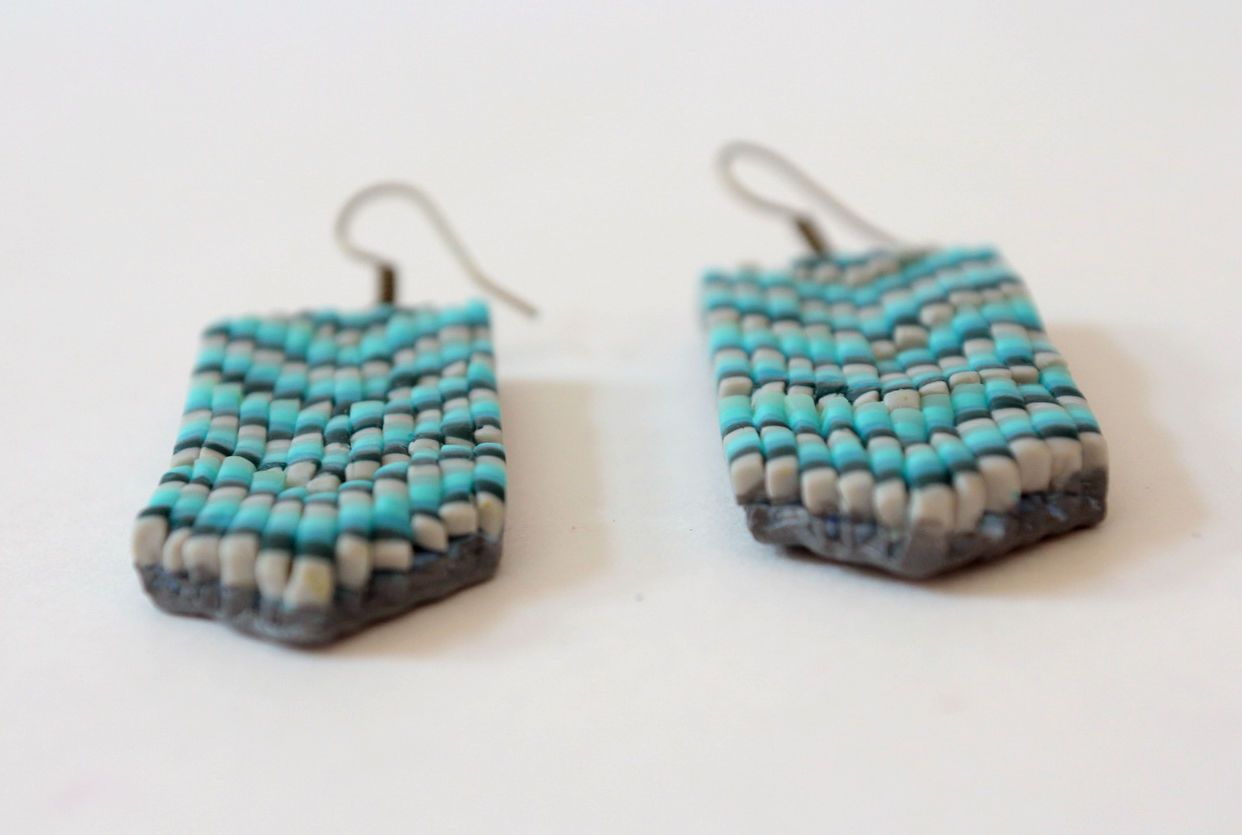 Earrings made of polymer clay photo 1