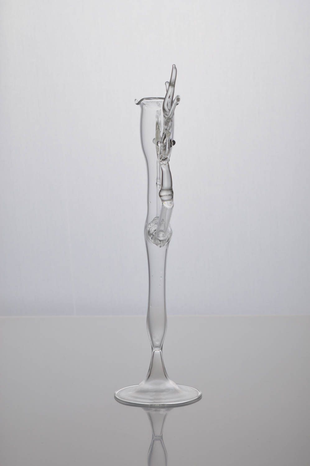 Handmade glass candlestick candle holder glass decor housewarming gift ideas photo 3