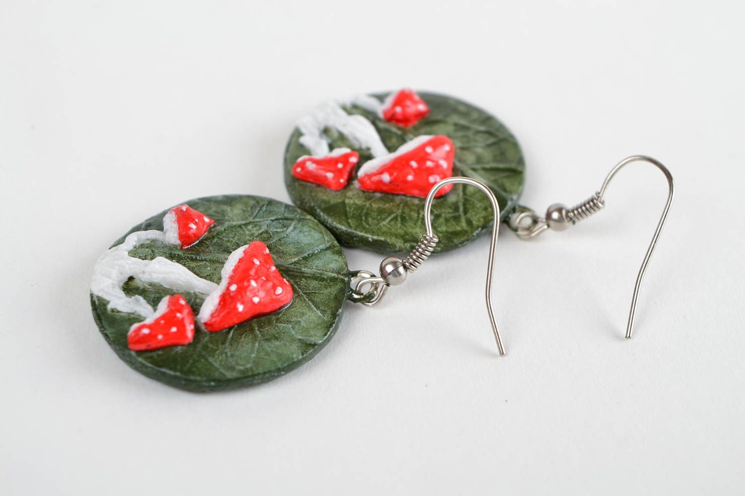 Handmade earrings polymer clay designer jewelry dangling earrings gifts for girl photo 5