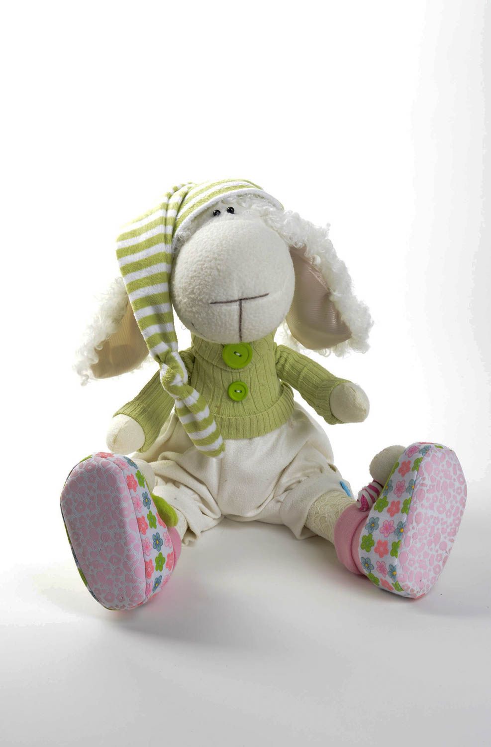 Peluche mouton faite main Jouet en tissu décoratif original Cadeau enfant photo 3