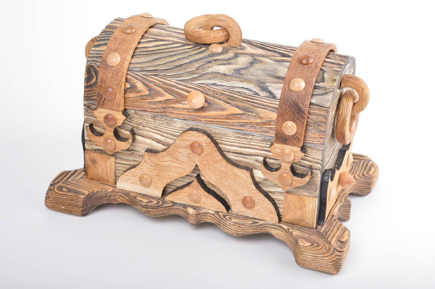Cajita de madera de pino bonita joyero original artesanal regalo para chica foto 2