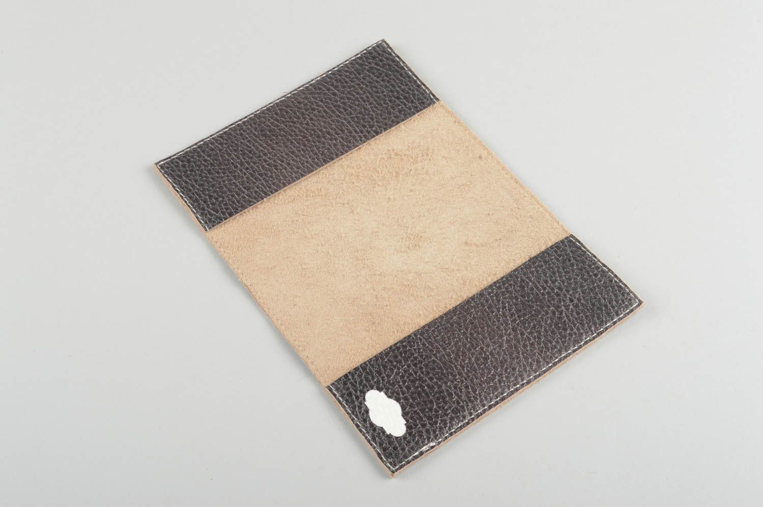 Handmade passport cover leather cover for documents unusual gift designer cover photo 3