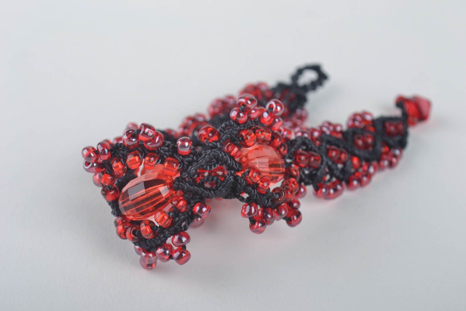 Модный браслет ручной работы браслет из ниток плетеный браслет красный фото 4