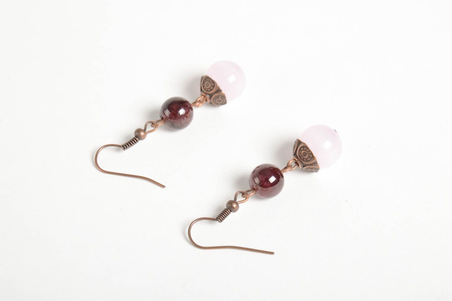 Handmade designer elegant earrings unusual earrings with charms cute accessory photo 4