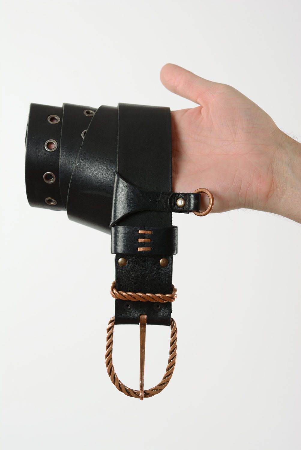 Homemade leather belt photo 4