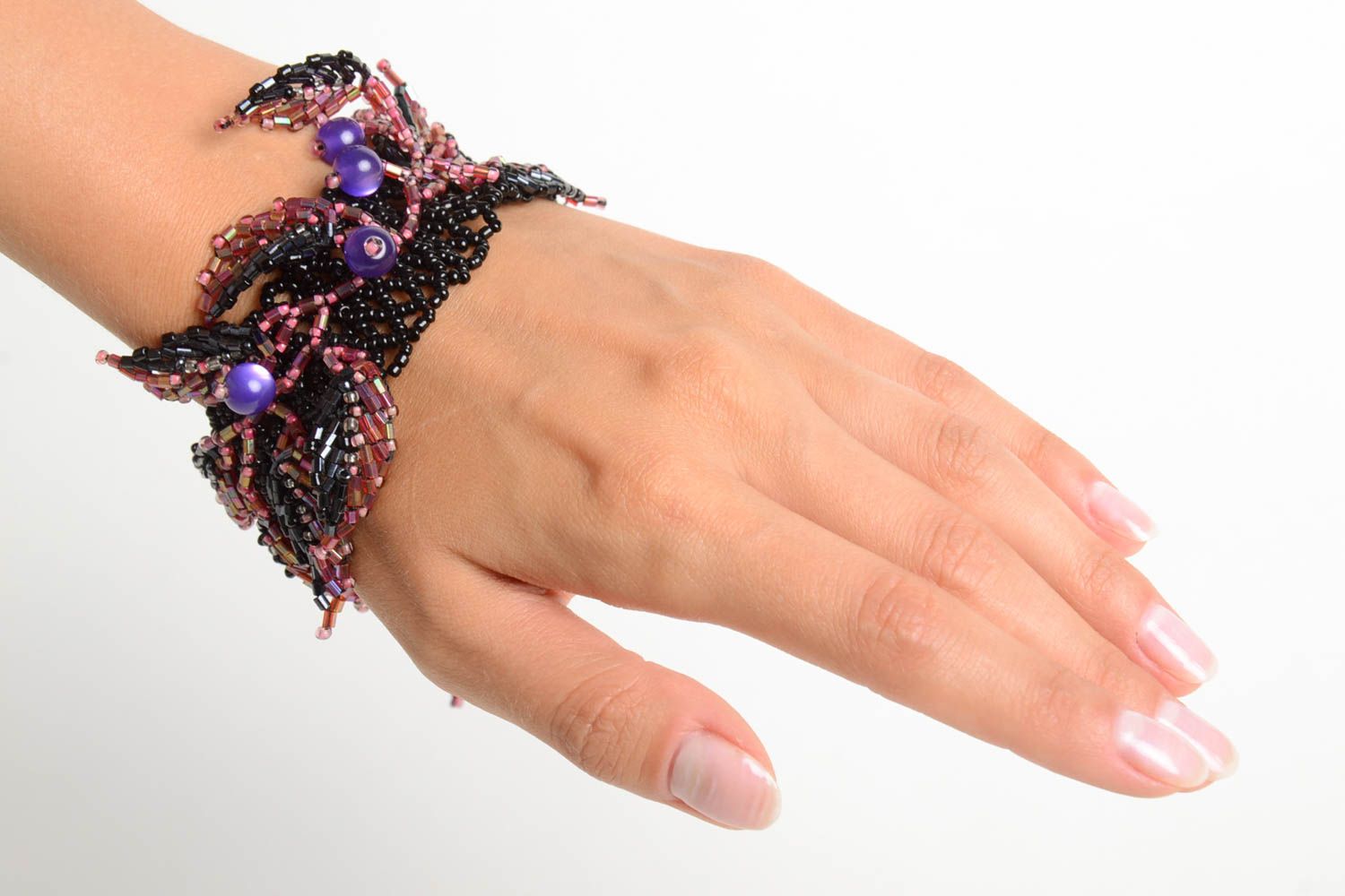 Bracelet en perles de rocaille Bijou fait main volumineux Cadeau pour femme photo 2