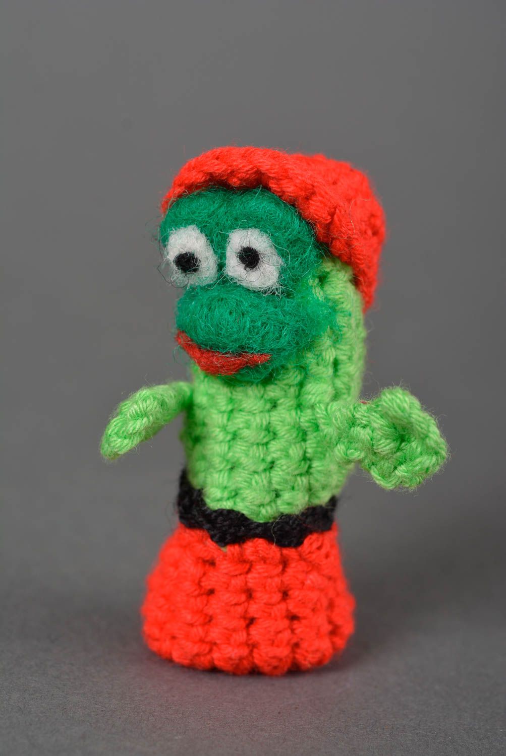 Muñeco de peluche para dedo hecho a mano juguete tejido regalos para niños foto 1