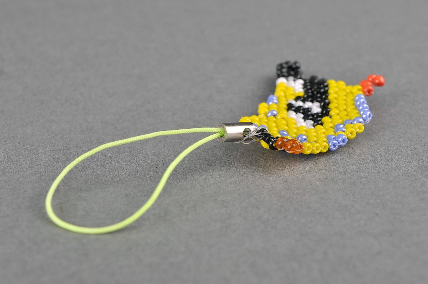 Keychain braided of beads photo 3