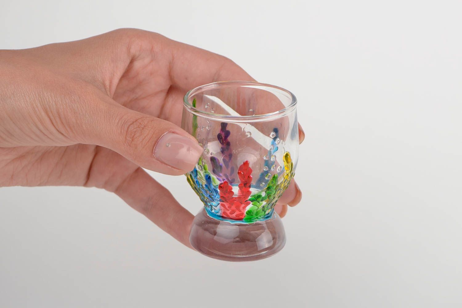 Vaso de chupito hecho a mano de cristal utensilio de cocina regalo original foto 2