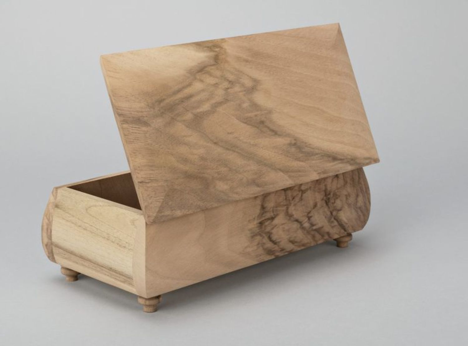 Caja de madera inacabada rectangular  foto 5