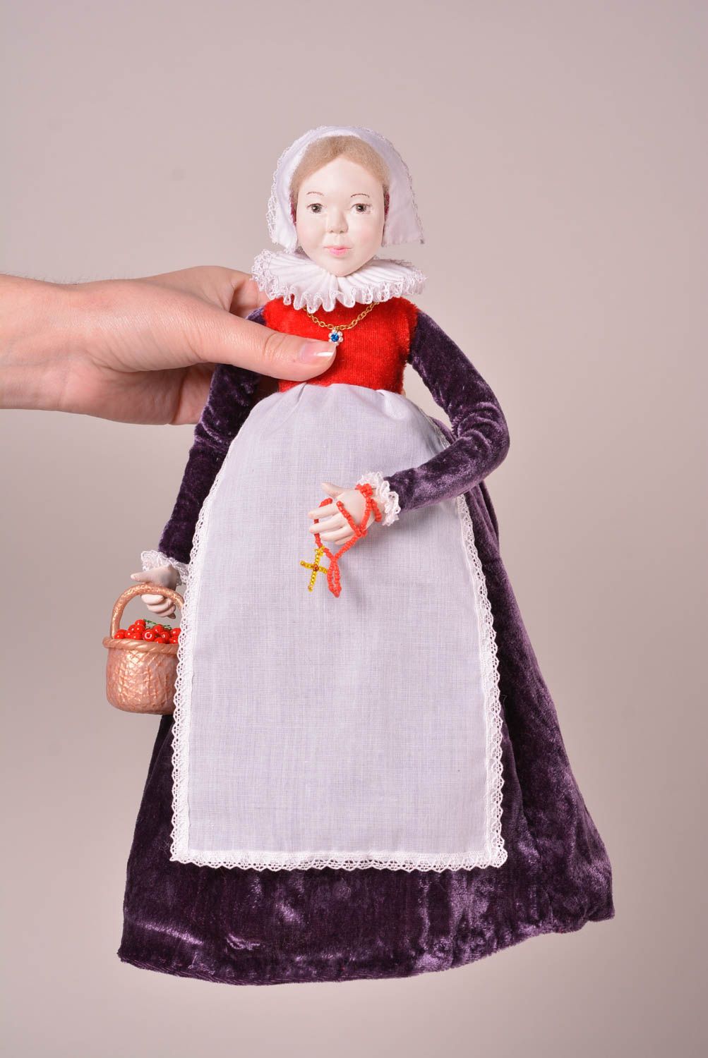Авторская кукла игрушка ручной работы дизайнерская кукла из пластики и текстиля фото 2
