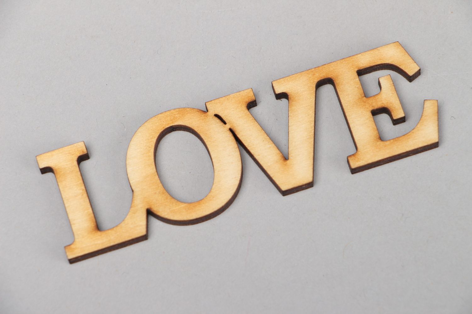Chipboard en bois à décorer fait main Love photo 1