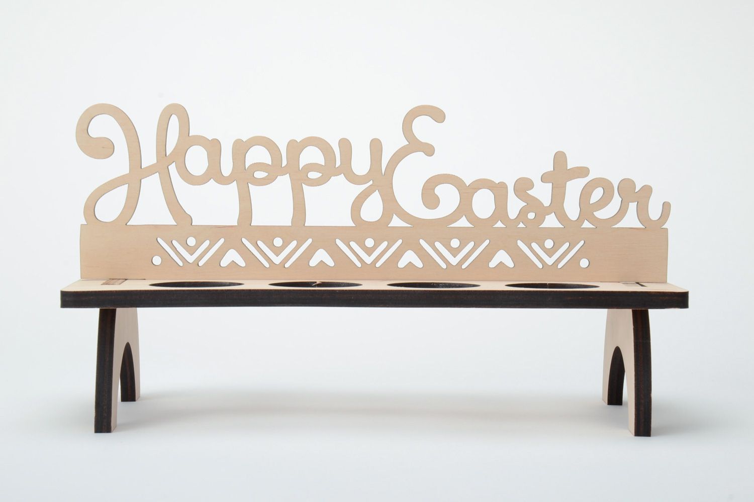 Plywood blank Easter egg holder for painting photo 2