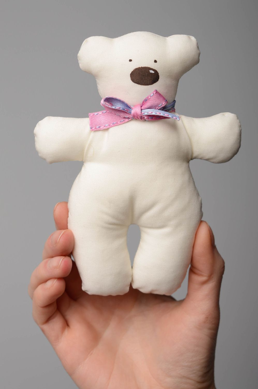 Handmade soft fabric toy Polar Bear photo 4