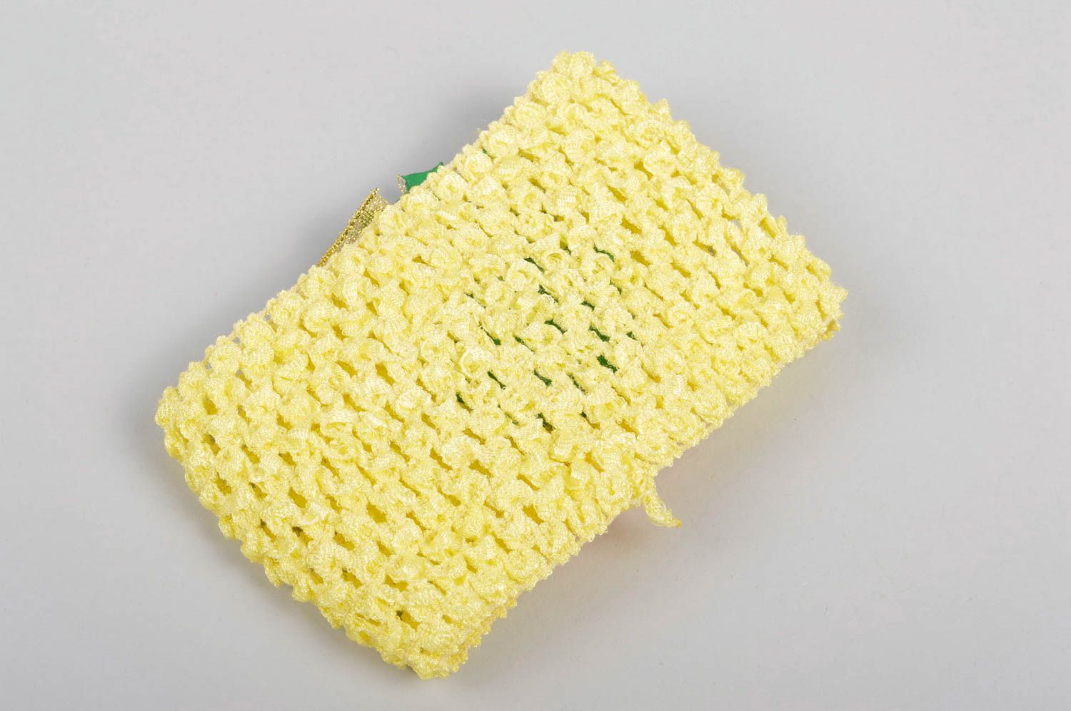 Желтая повязка на голову ручной работы повязка для девочки детская повязка фото 5