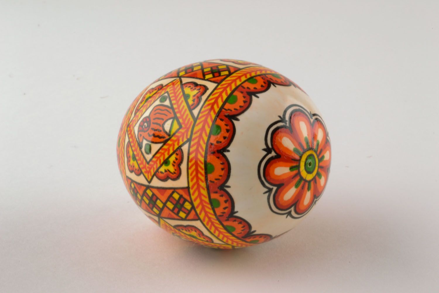 Easter egg painted with gouache photo 3