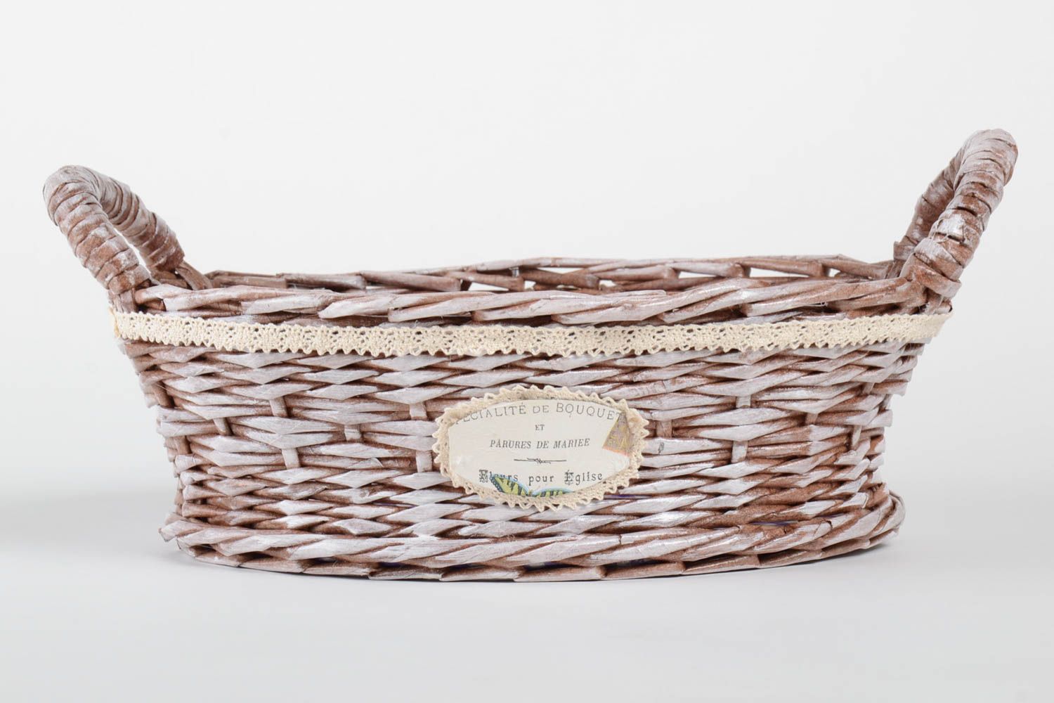 Handmade bread basket unusual kitchen decor beautiful basket for bread photo 2